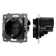 Механизм розетки с USB зарядкой SCT-MUAA-PL-BK-V (250V, 16A) (Arlight, -)