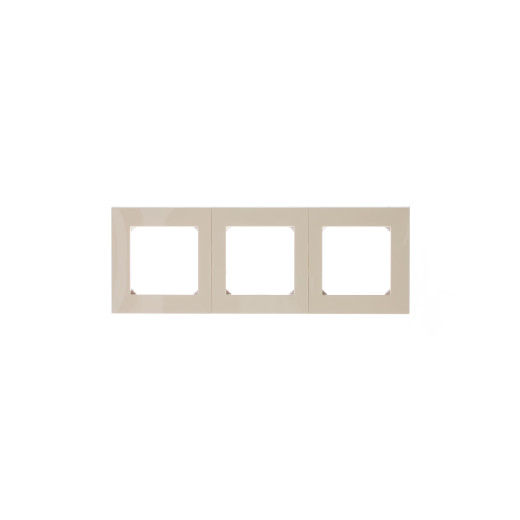 Рамка ABB Levit 3 поста слоновая кость / белый