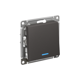 Systeme Electric AtlasDesign Базальт Выключатель 1-клавишный с подсветкой, сх.1а, 10АХ, механизм