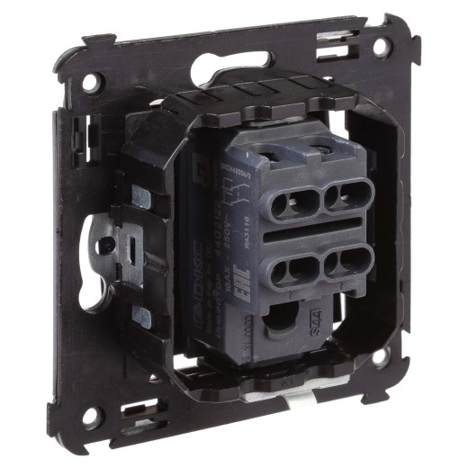 Инвертор одноклавишный в стену, Avanti, черный квадрат