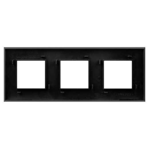 Рамка 3 поста (6 мод.), Avanti, черный матовый