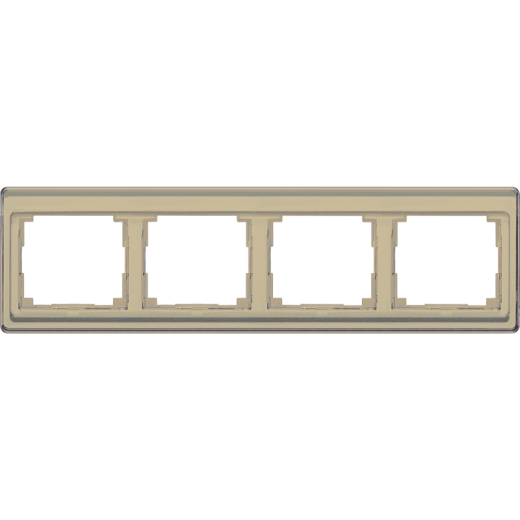 Рамка для горизонтальной установки, 4 поста, акриловое стекло, золотая бронза, SL500