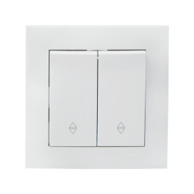 EKF PROxima Валенсия выключатель 2-кл. 10А белый проходной.