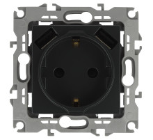 ЭРА Розетка Серия 12 12-4109-05 2P+E 16A-250В штор. с 2xUSB 5В-3А антрацит