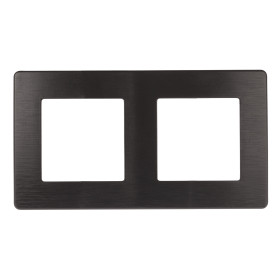 ЭРА Рамка для розеток и выключателей Серия 12 12-5102-05 на 2 поста, Сатин, антрацит