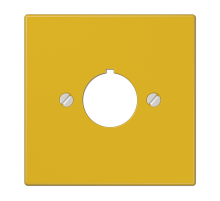 JUNG Крышка для установки специальных изделий Ø22,5 мм с несущим каркасом желтая