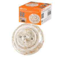 TDM Выключатель скрытой установки фарфоровый поворотный 2-кл. с ручкой (бантик) 10А мраморный «Болонь» T