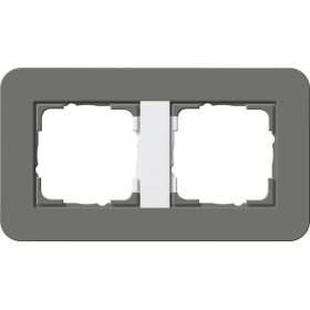 Gira E3 Темно-серый/Белый глянцевый Рамка 2-ая