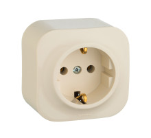 Legrand Quteo Бежевый Розетка с/з.