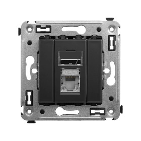 DKC Avanti Компьютерная розетка RJ-45 в стену, кат.5e одинарная экранированная, 