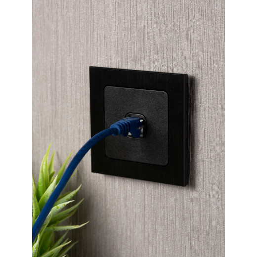 Стокгольм Механизм Розетки RJ-45 1-местной черный EKF PROxima