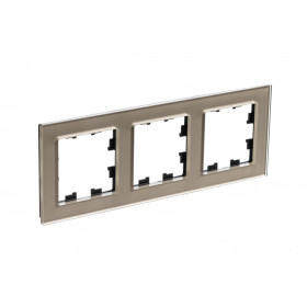 Systeme Electric AtlasDesign Nature Стекло шампань Рамка 3-ая