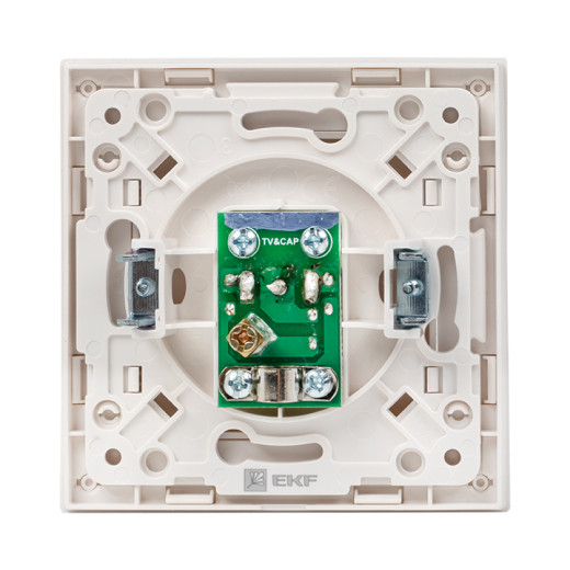Стокгольм Механизм Розетки TV 1-местной 75Ом 5-862МГц винтовые клеммы белый EKF PROxima