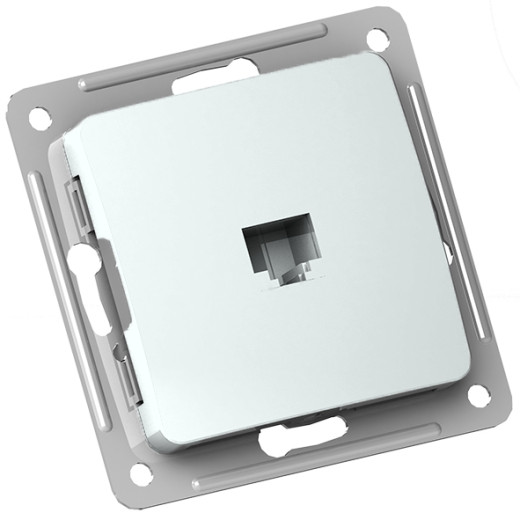 РСК-400 Розетка компьютерная скрытой установки, механизм, цвет белый