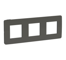 Schneider Electric Unica Studio Дымчато-серая/Антрацит Рамка 3-ная