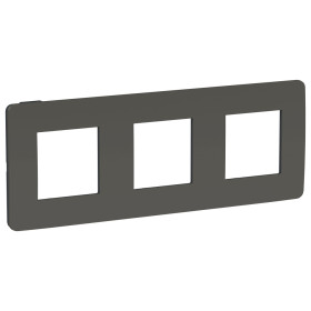 Schneider Electric Unica Studio Дымчато-серая/Антрацит Рамка 3-ная