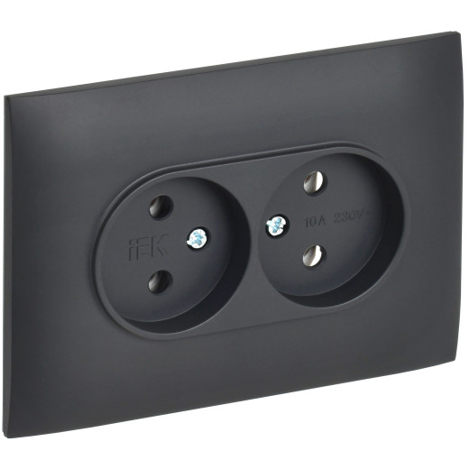 SKANDY Роз. 2-я без з/к/ш 10А в сб. SK-R10T титан IEK