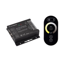 Arlight Контроллер ARL-4022-OVAL-MIX Black (12-24V, 2x10A, ПДУ, RF) (IP20 Металл, 3 года)