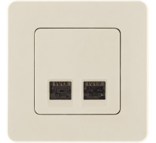 Legrand/Daccord INSPIRIA Слоновая кость Двойная розетка RJ 45 - категория 5e - UTP.