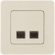 Розетка компьютерная двойная RJ45 категория 5e UTP - Legrand/Daccord Inspiria - слоновая кость