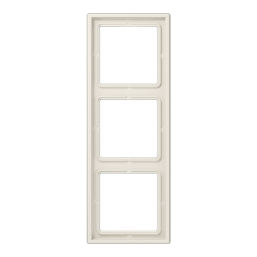 Рамка для вертикальной и горизонтальной установки, 3 поста, дюропласт, слоновая кость, LS990