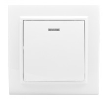 EKF Basic Минск Белый Выключатель 1-кл с индикатором, 10А, СП.