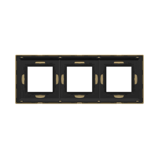 Рамка из металла 3 поста (6 мод.), Avanti, золотая