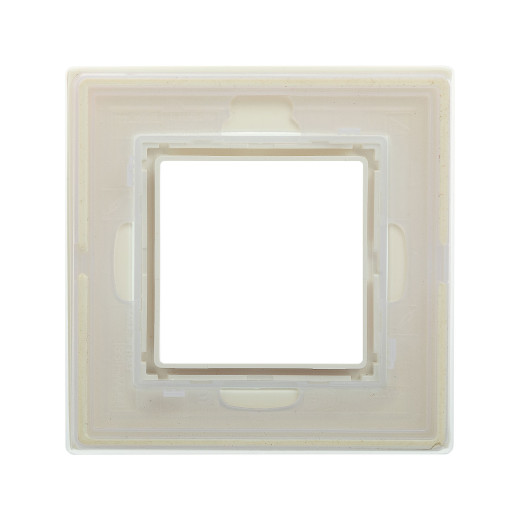 Рамка из натурального стекла 1 пост (2 мод.), Avanti, светло-зеленая