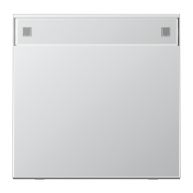 JUNG LS 990 Алюминий Клавиша 1-ая с полем для надписи