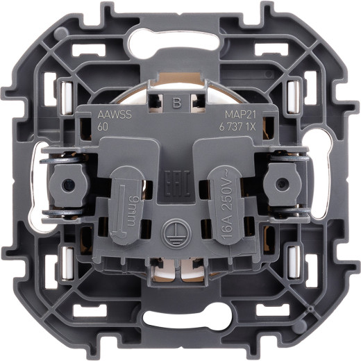 Розетка без заземления - Legrand/Daccord Inspiria - без шторок 16А 250В винтовые зажимы - белый