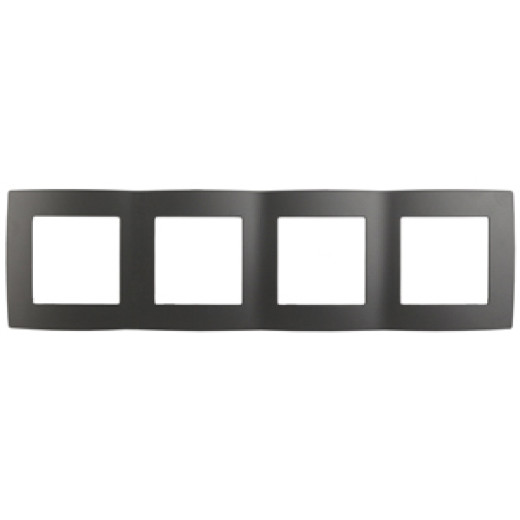 12-5004-12 ЭРА Рамка на 4 поста, Эра12, графит (10/100/2000)