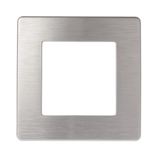 Рамка для розеток и выключателей ЭРА Серия 12 12-5101-03 на 1 пост, Сатин, алюминий