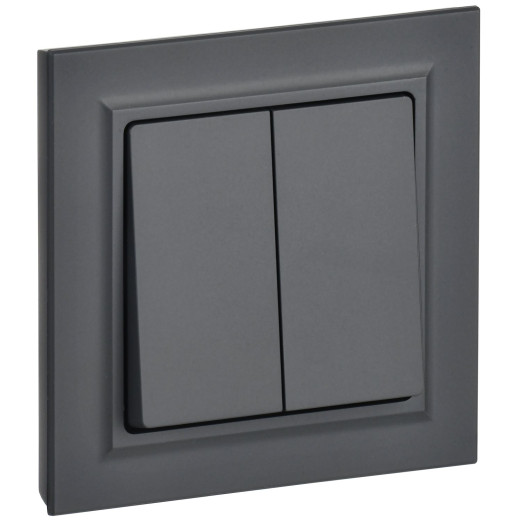 BRITE Выключ. 2-кл. 10А в сб. ВСР10-2-0-БрГ граф. IEK