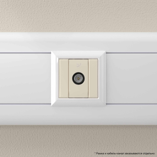 Розетка TV проходная модульная, Avanti, ванильная дымка, 1 модуль