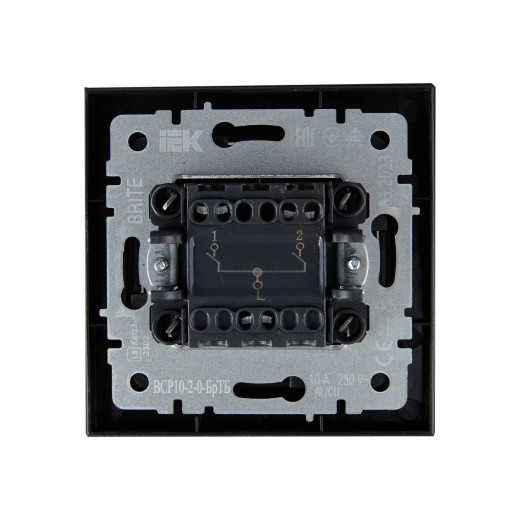 BRITE Выключ. 2-кл. 10А в сб. ВСР10-2-0-БрТБ бр. IEK