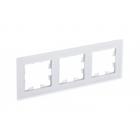 Systeme Electric AtlasDesign Nature Матовое стекло белый Рамка 3-ая