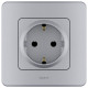 Розетка с заземлением - Legrand/Daccord Inspiria - без шторок 16А 250В винтовые зажимы - алюминий
