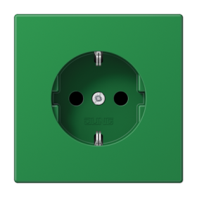 JUNG SCHUKO розетка с защитой от детей, зеленый