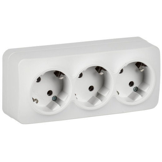 GLORY Роз. 3-я с з/к без з/ш о/у 16А РС23-3-ХБм бел. м. IEK