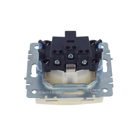 BRITE Роз. с з/к/ш с кр. 16А IP44 РСбш10-3-44-БрКр беж. IEK