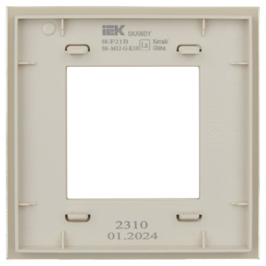 SKANDY Рамка 1-мест. SK-F21B стекло беж. IEK
