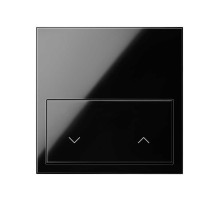 Simon 100 Черный глянец Кит 1 пост, фронт. 1 рамка «минимум» + 1 клавиша жалюзи