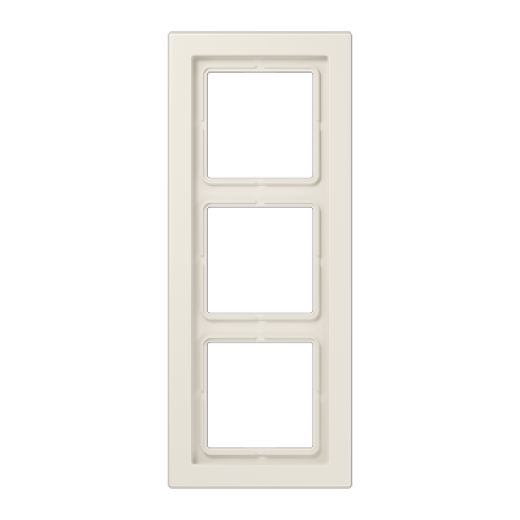 Рамка для вертикальной и горизонтальной установки, 3 поста, дюропласт, слоновая кость, LSDesign