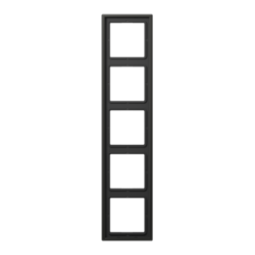 JUNG LS 990 Антрацит (лакир. алюминий) Рамка 5-ая