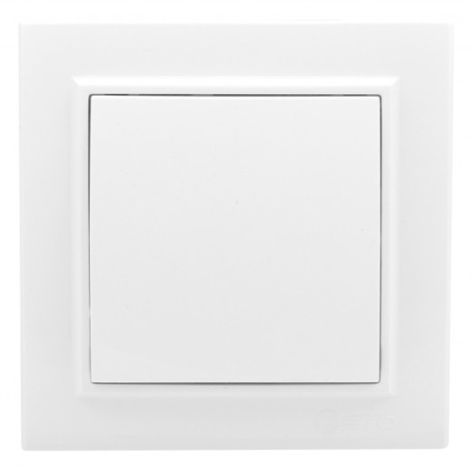 Минск Выключатель 1-клавишный СП проходной, 10А, белый EKF Basic