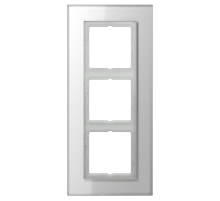 JUNG LS plus Стекло белое Рамка 3-ая