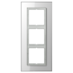 JUNG LS plus Стекло белое Рамка 3-ая