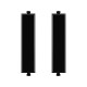 Комплект модульных заглушек, Avanti, черный квадрат, 0,5 модуля 2 штуки