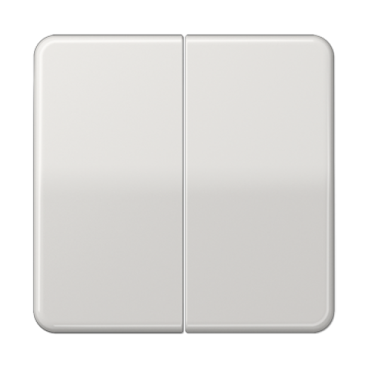 Клавиши ударопрочные для сдвоенного выключателя и кнопки, светло-серые