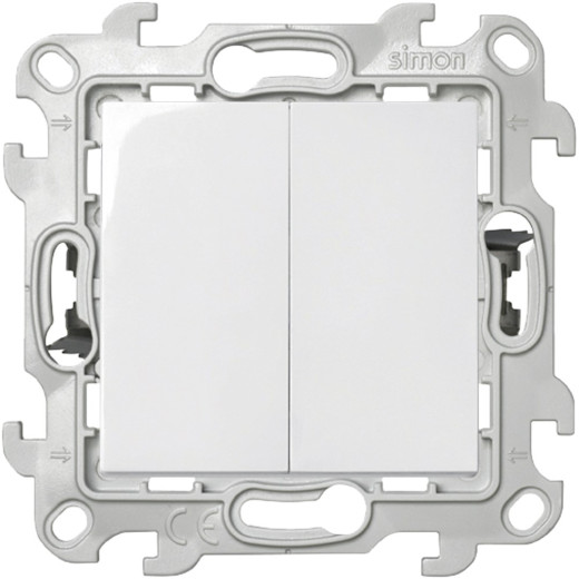 Двухклавишный выключатель Push&Go, белый